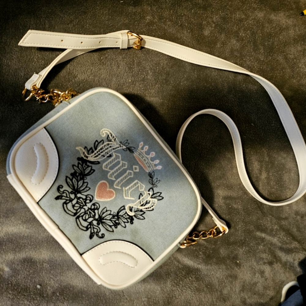 Juicy Couture Heritage Crossbody - Light Washed Denim